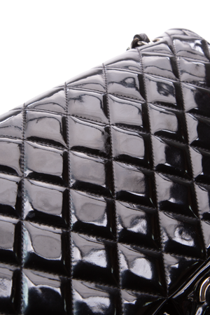 Chanel Black Patent Double Flap Bag
