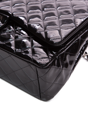 Chanel Black Patent Double Flap Bag