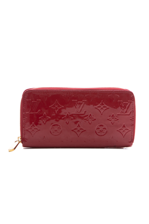 Louis Vuitton Red Vernis Zippy Wallet