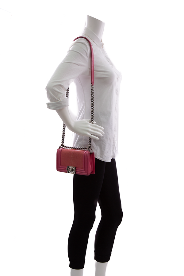 Chanel Galuchat Stingray Small Boy Bag Couture USA