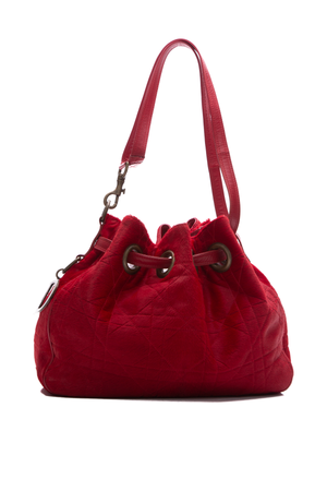 Christian Dior Red VTG Pony Hair Hobo Bag