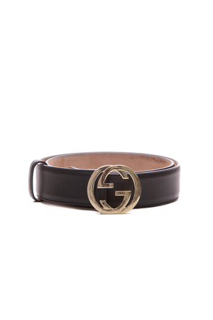 Gucci Black Interlocking G Belt - Size 34