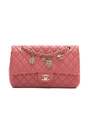 Chanel Pink Valentine Charms Flap Bag