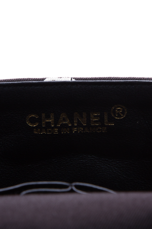  Chanel Vintage Coco Canvas Chocolate Bar Flap Bag