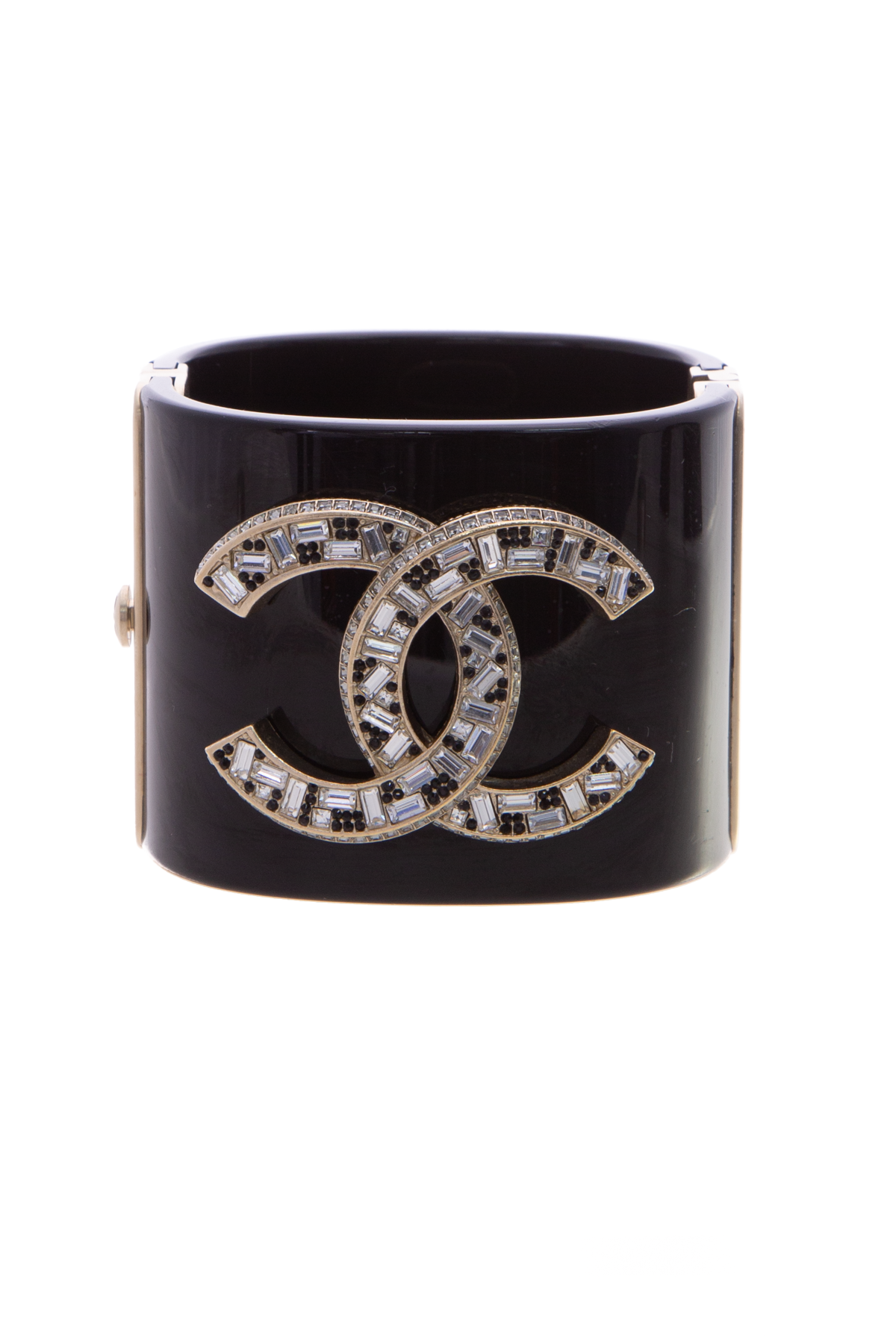 Chanel Black CC Quilted Wide Cuff Bracelet Small – THE CLOSET