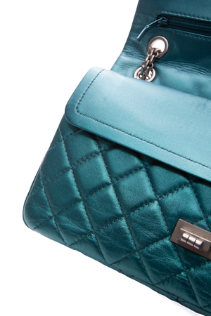Chanel Teal Metallic Reissue Double Flap Bag