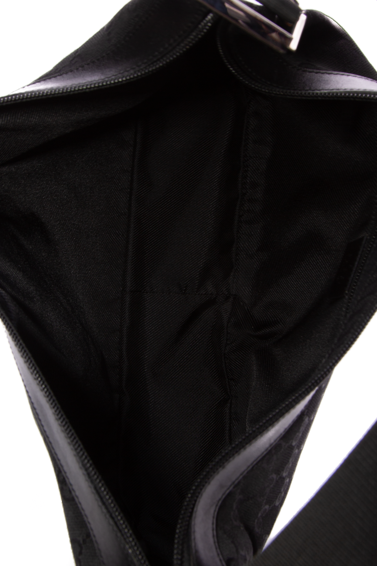 Gucci Black Saddle Zip Messenger Bag