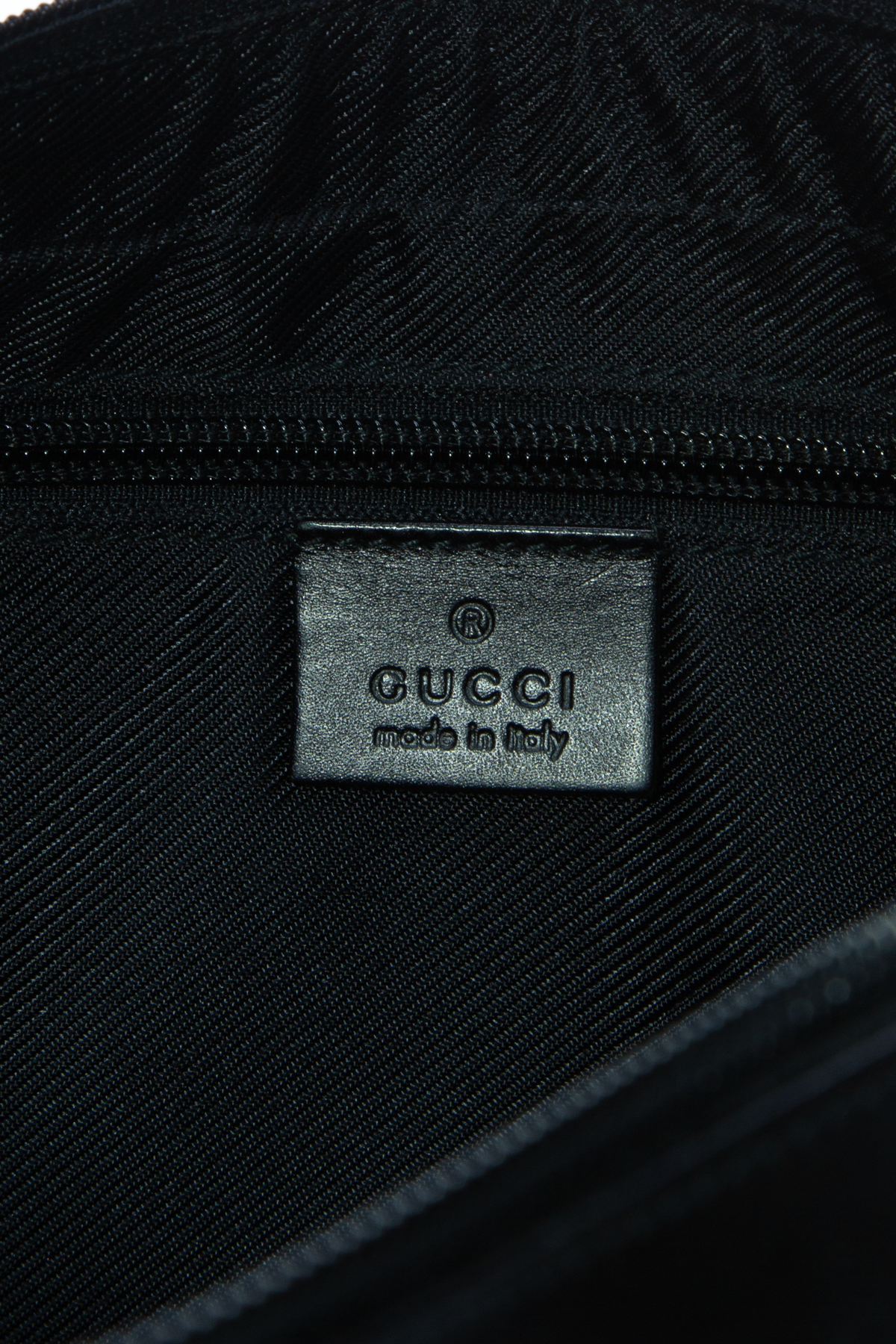 Gucci Black Saddle Zip Messenger Bag