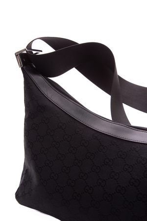 Gucci Black Saddle Zip Messenger Bag