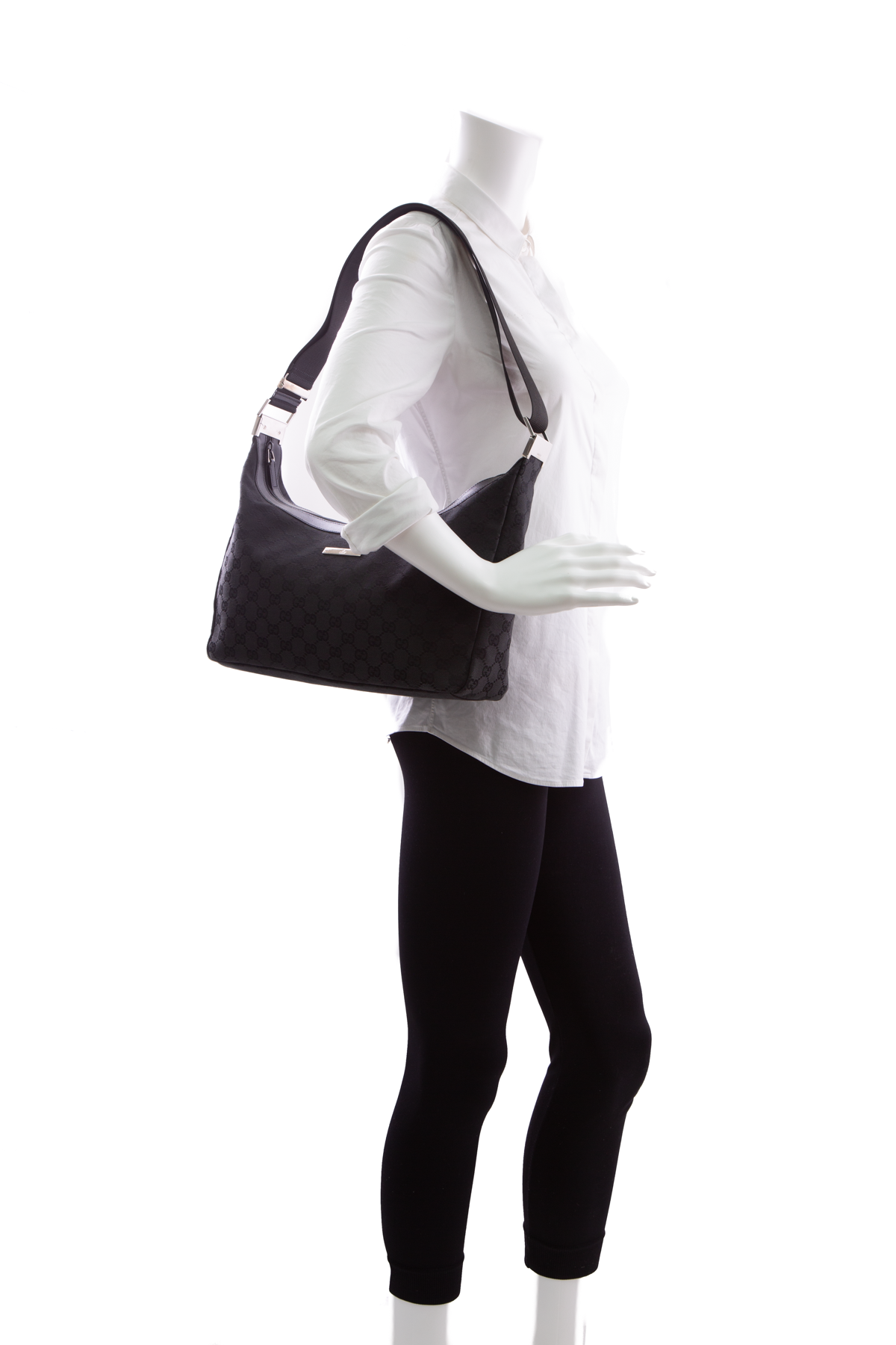 Gucci Black Saddle Zip Messenger Bag