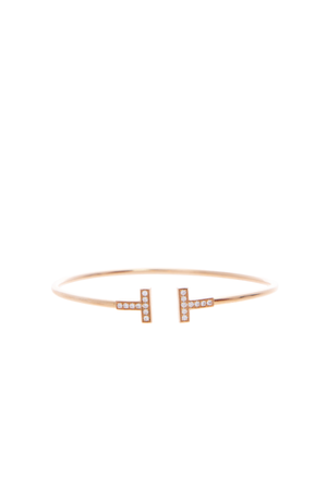 Tiffany & Co. Gold Diamond T Bracelet