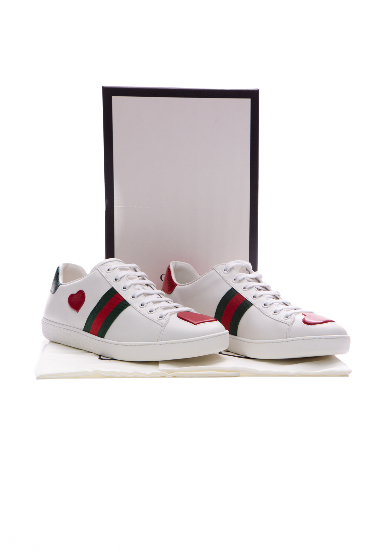 Gucci heart ace 2024 sneakers