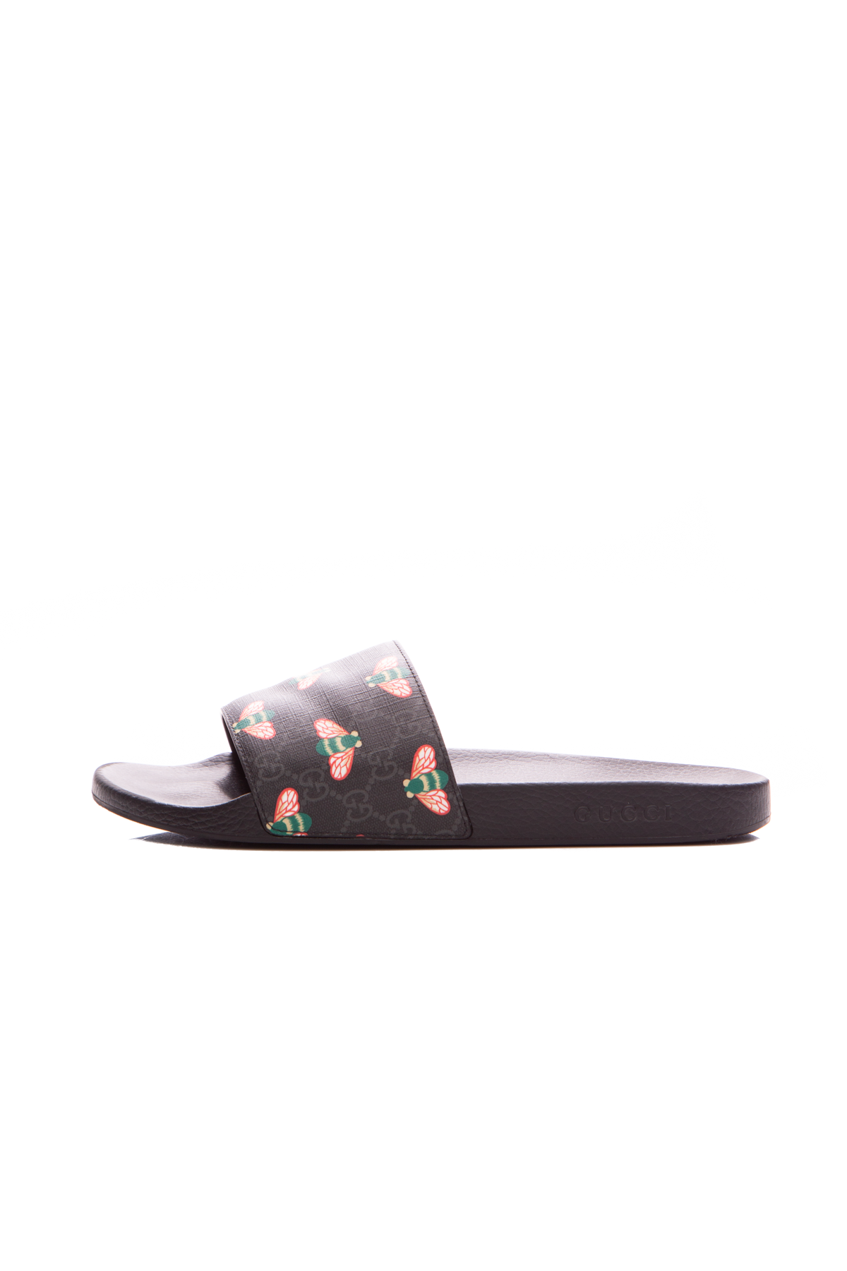 Gucci White Men's Web Rubber Slide Sandals 9 – THE CLOSET