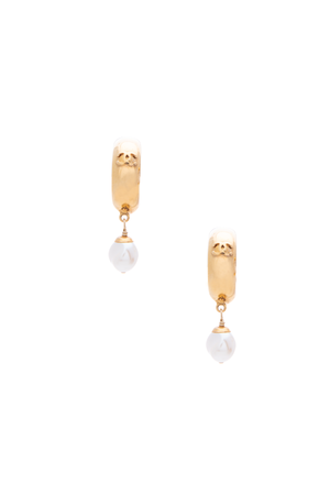 Chanel Gold Pearl Hoop Clip-on Earring