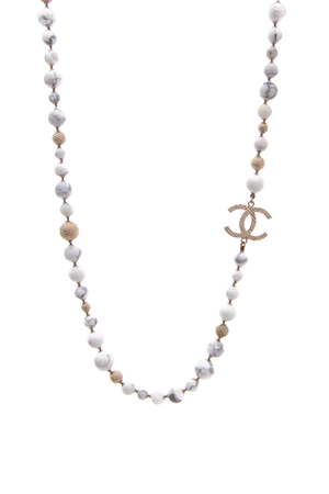 Chanel Marble Bead CC Necklace