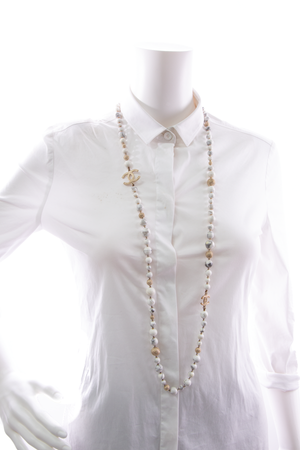 Chanel Marble Bead CC Necklace