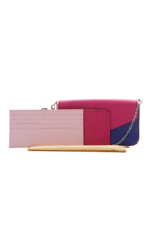 Louis Vuitton Pink/blu Tri Color Felicie Pochette