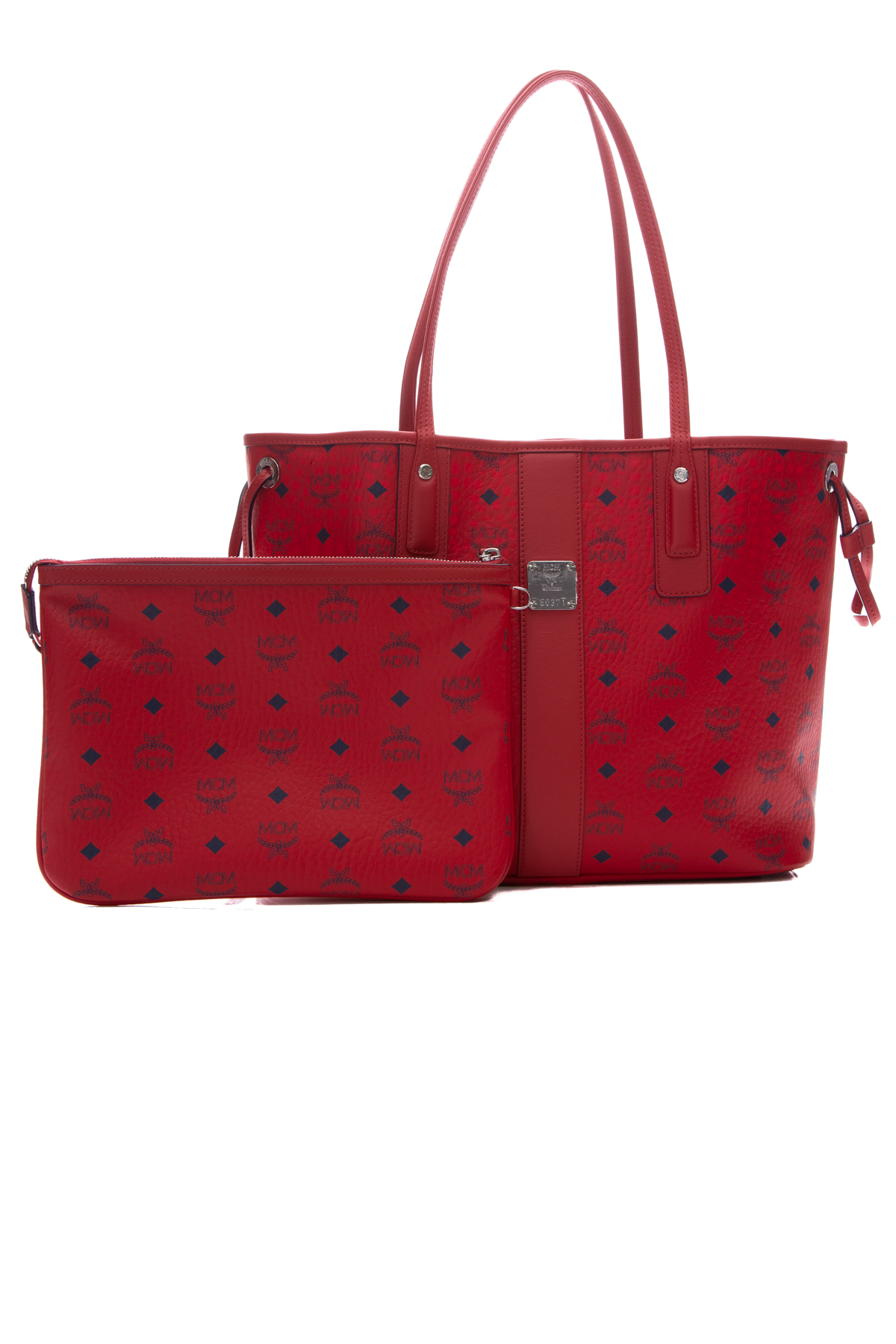 large red mcm tote