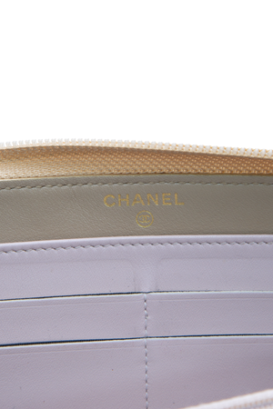 Chanel CC Metallic Zip Around Wallet