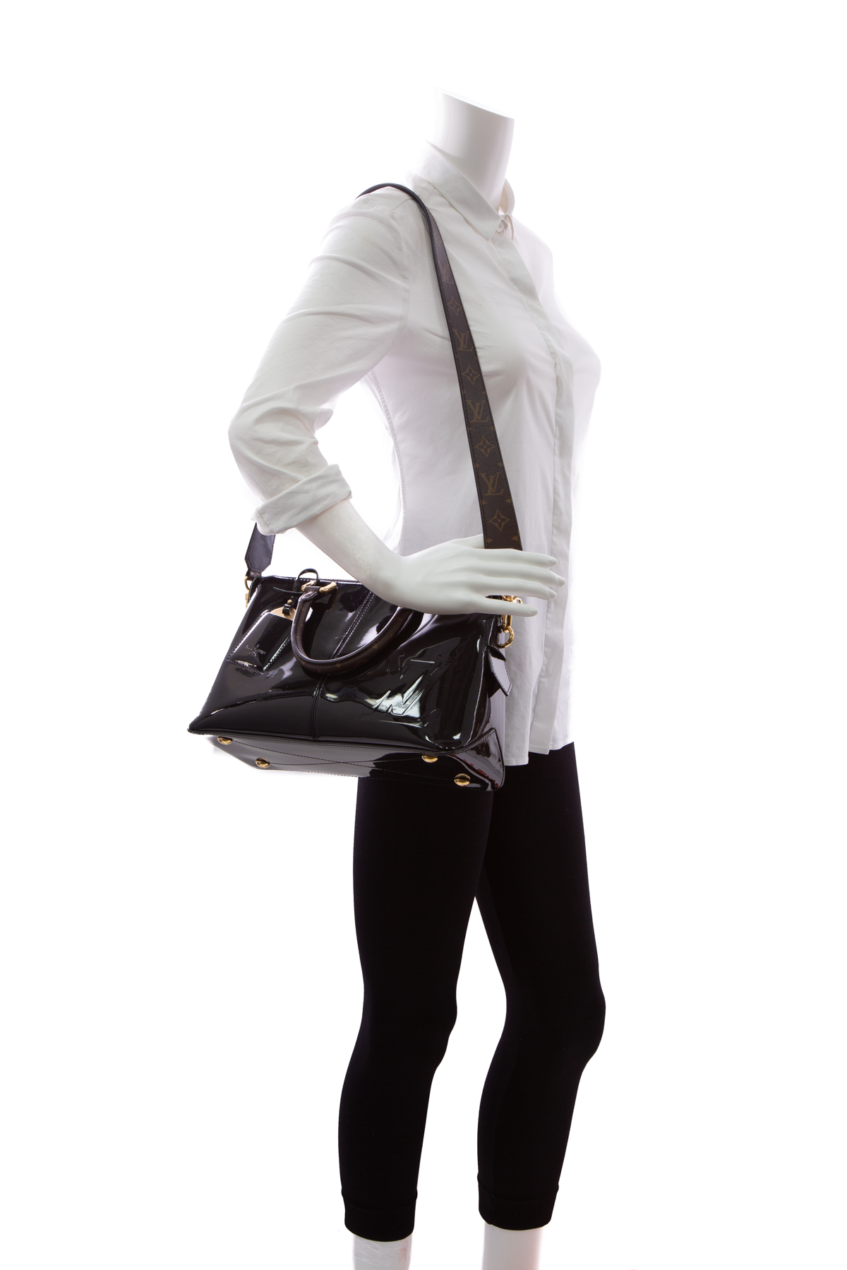 Louis Vuitton Black Vernis Miroir Tote Bag