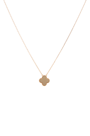 Van Cleef & Arpels Rose Gold Letterwood Alhambra Necklace