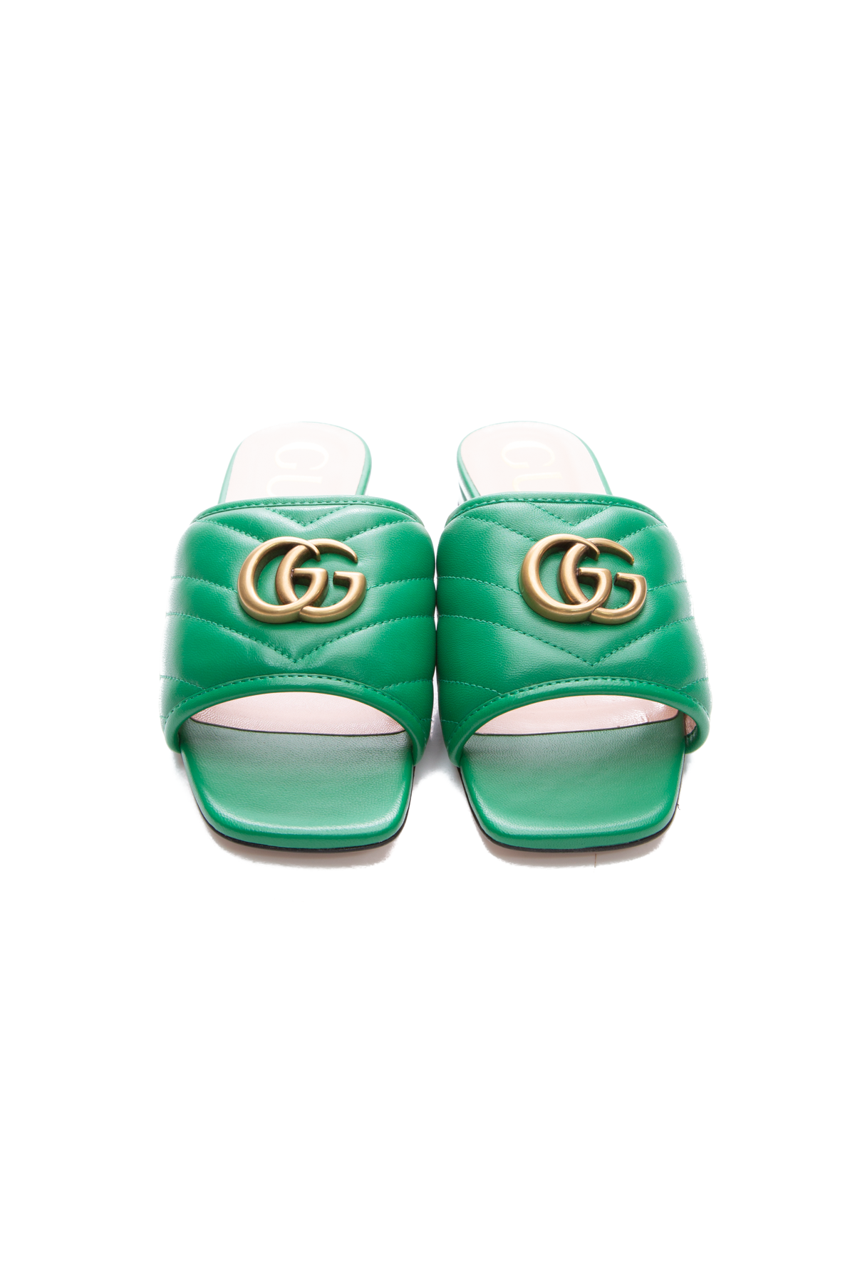 Gucci Marmont Quilted Flat Sandals - Size 35
