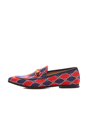 Gucci Navy/Red Mens Horsebit Loafers -  US Size 8