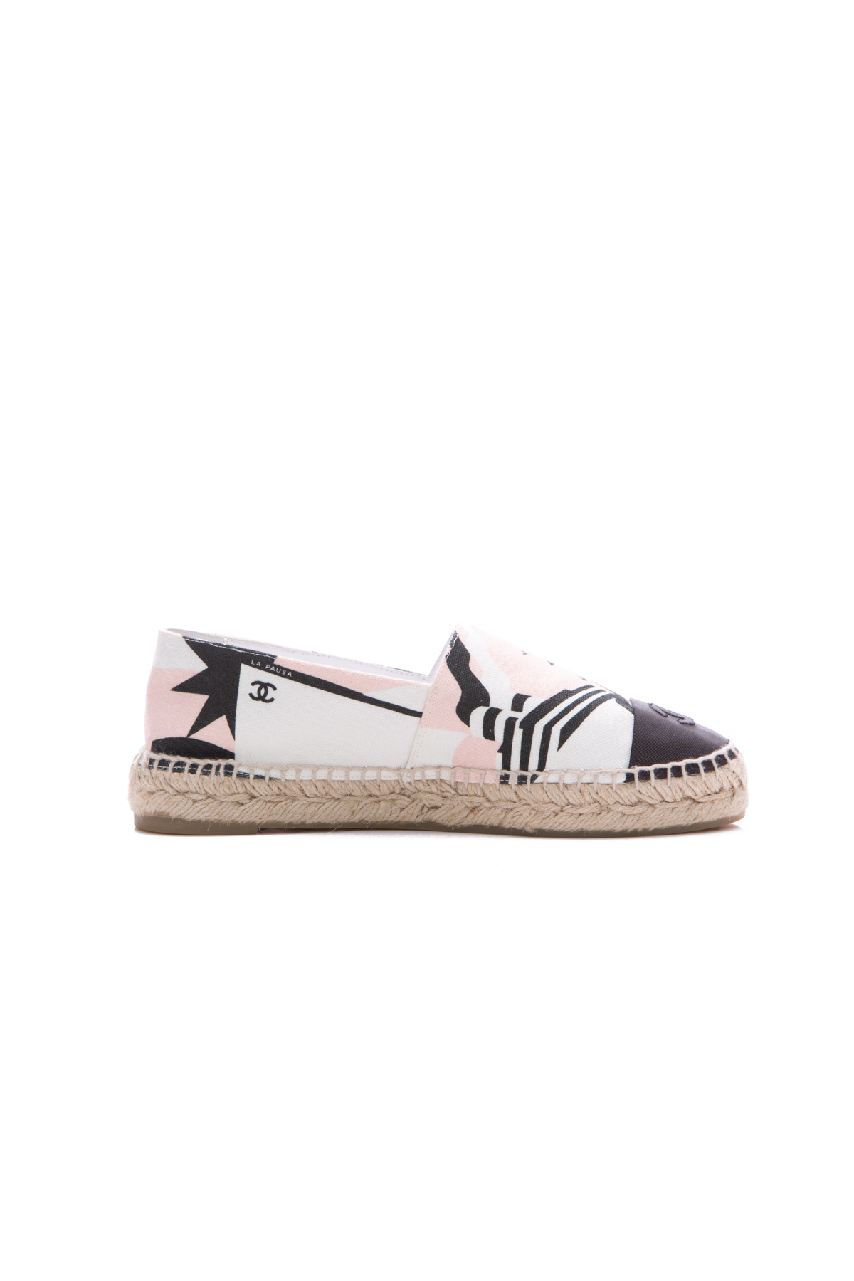 Chanel Canvas CC Espadrilles Size 37