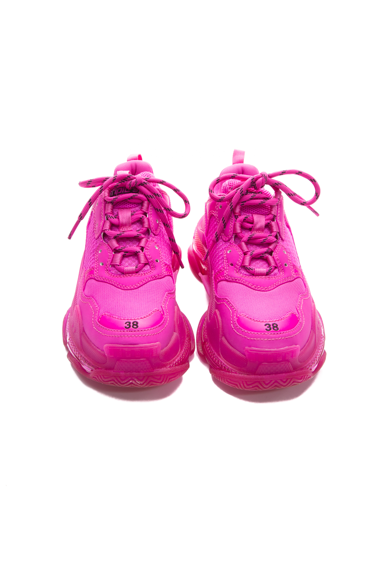 Balenciaga Pink Triple S Sneakers - Size 38