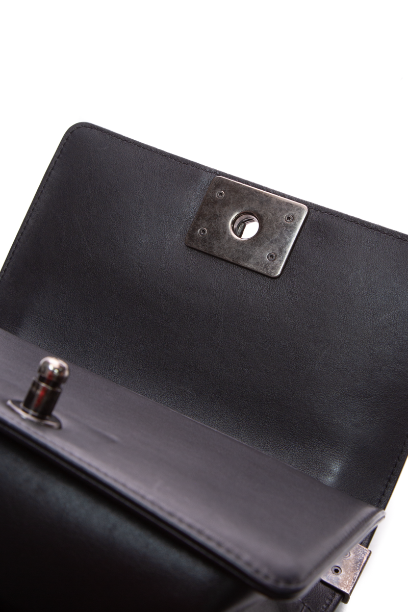 Chanel Blk/Wht Woven Boy Bag