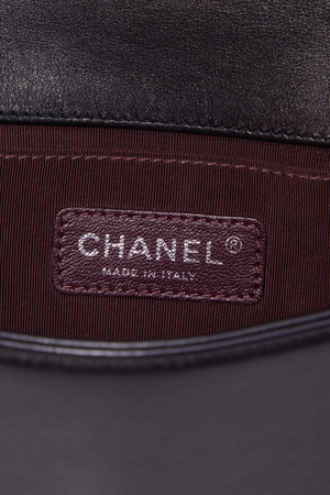 Chanel Blk/Wht Woven Boy Bag