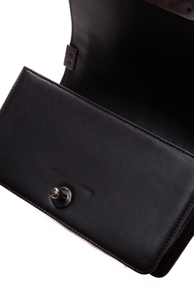 Chanel Blk/Wht Woven Boy Bag