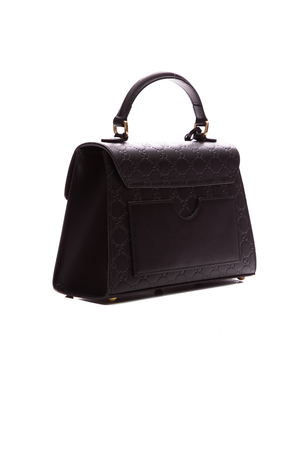 Gucci Black Guccissima Top Handle Bag