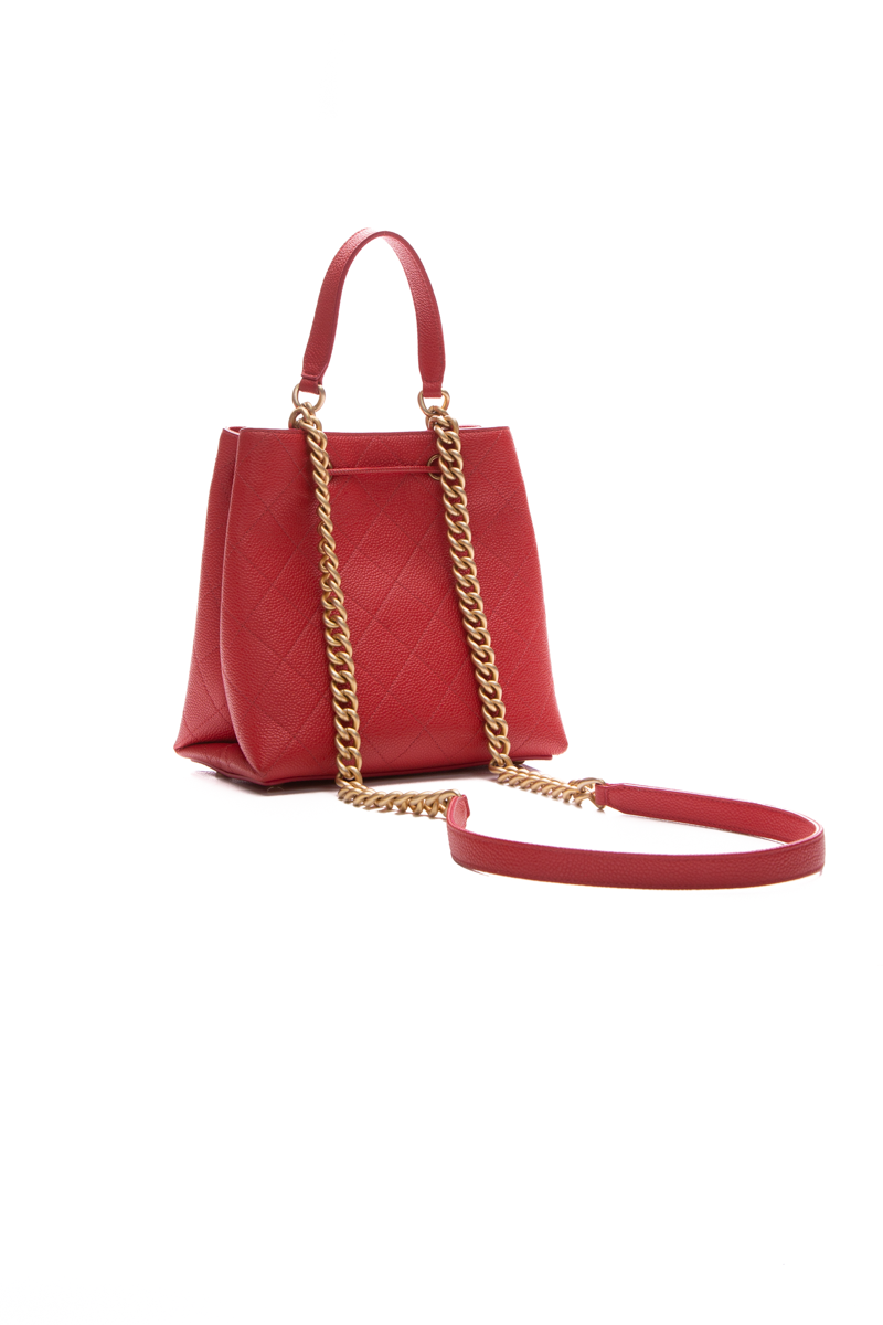 Chanel Red Caviar Bucket Bag