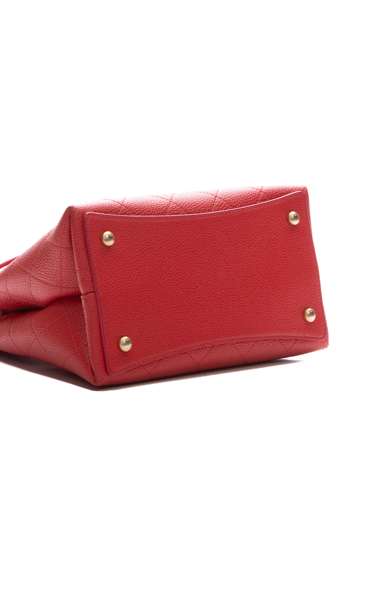 Chanel Red Caviar Bucket Bag