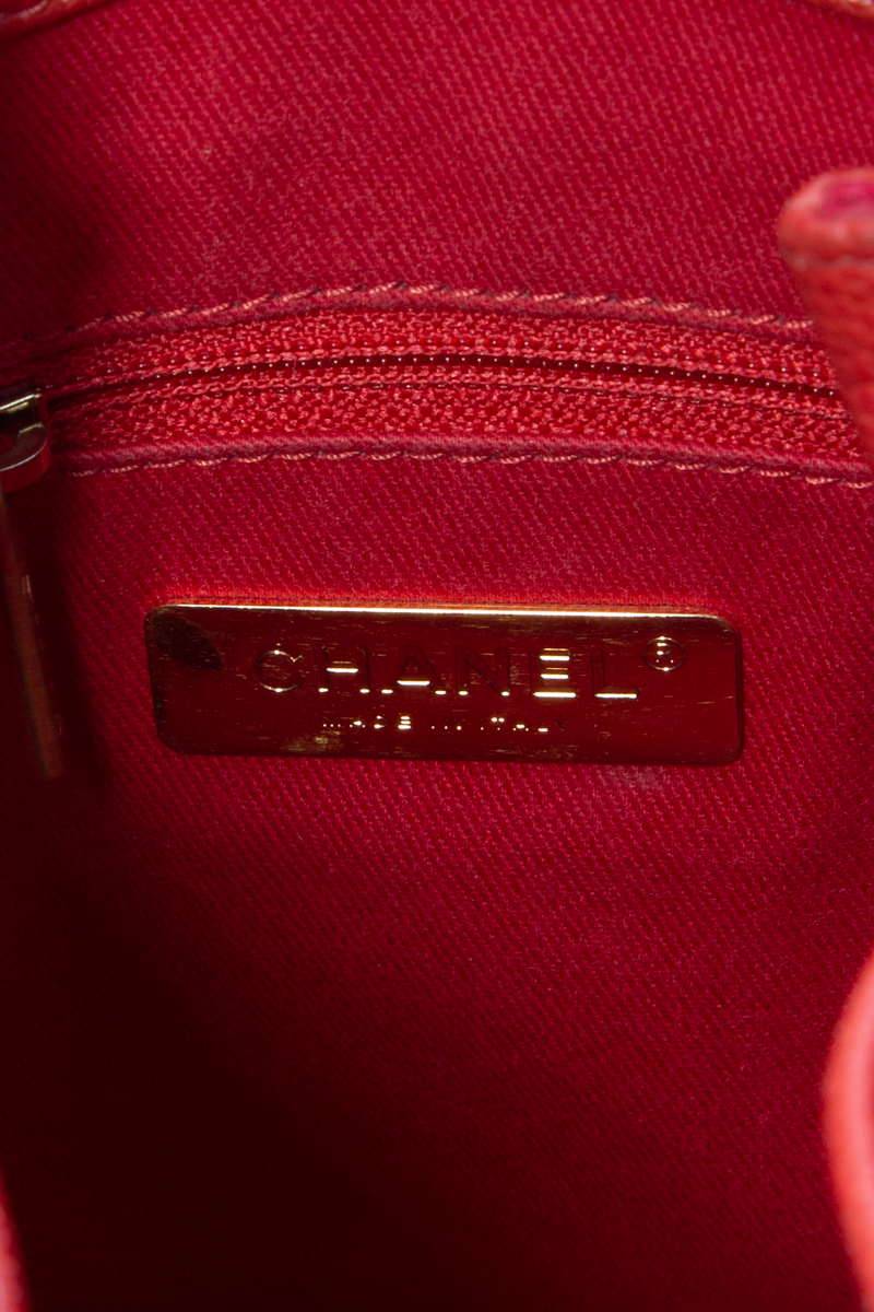 Chanel Red Caviar Bucket Bag