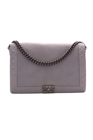 Chanel Grey Reverso Boy Bag