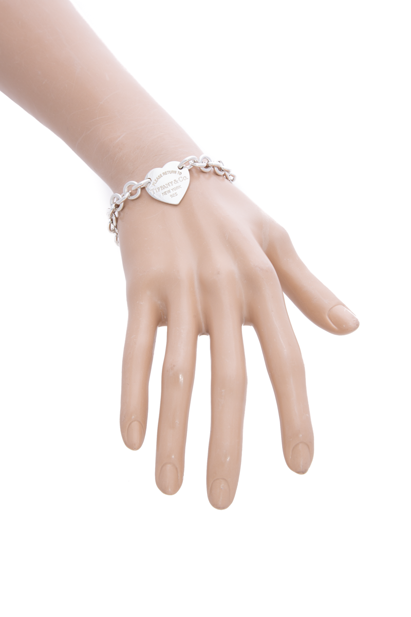 Tiffany Silver RTT Heart Tag Bracelet
