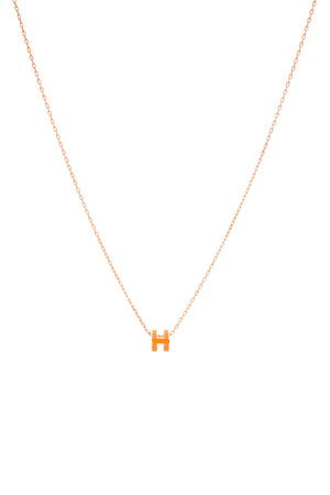 Hermes Rose/Ora Pop H Necklace