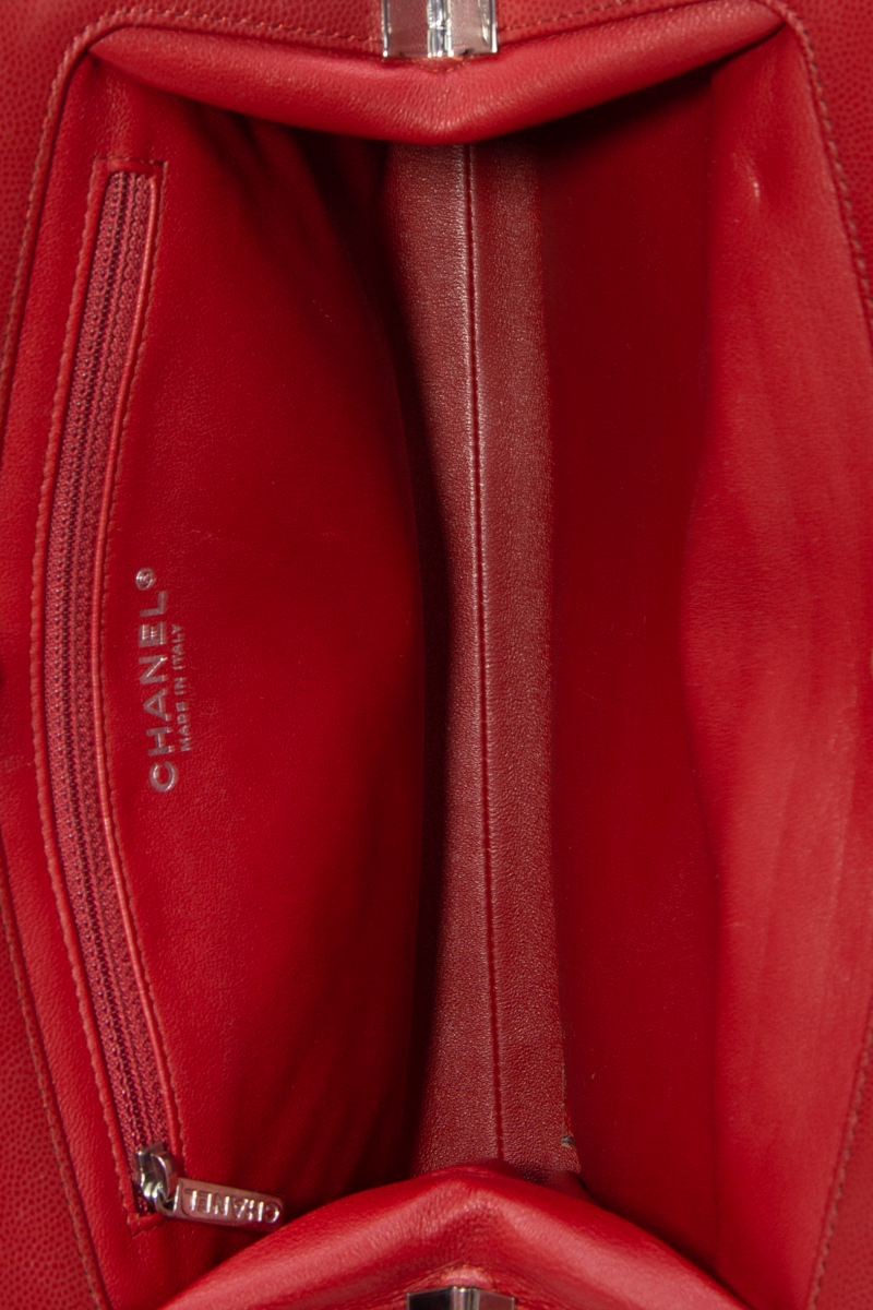  Chanel Chevron Turnlock Clutch