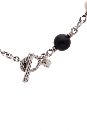 David Yurman Silver Onyx/Pearl Bijoux Necklace