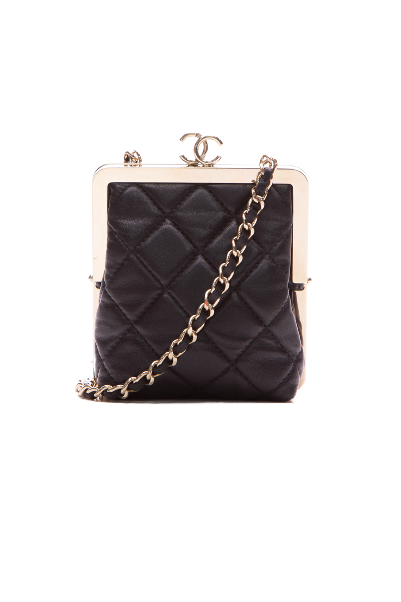 Chanel Plexi Quilted CC Clutch