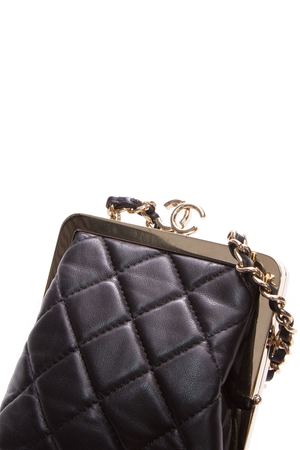 Chanel Plexi Quilted CC Clutch