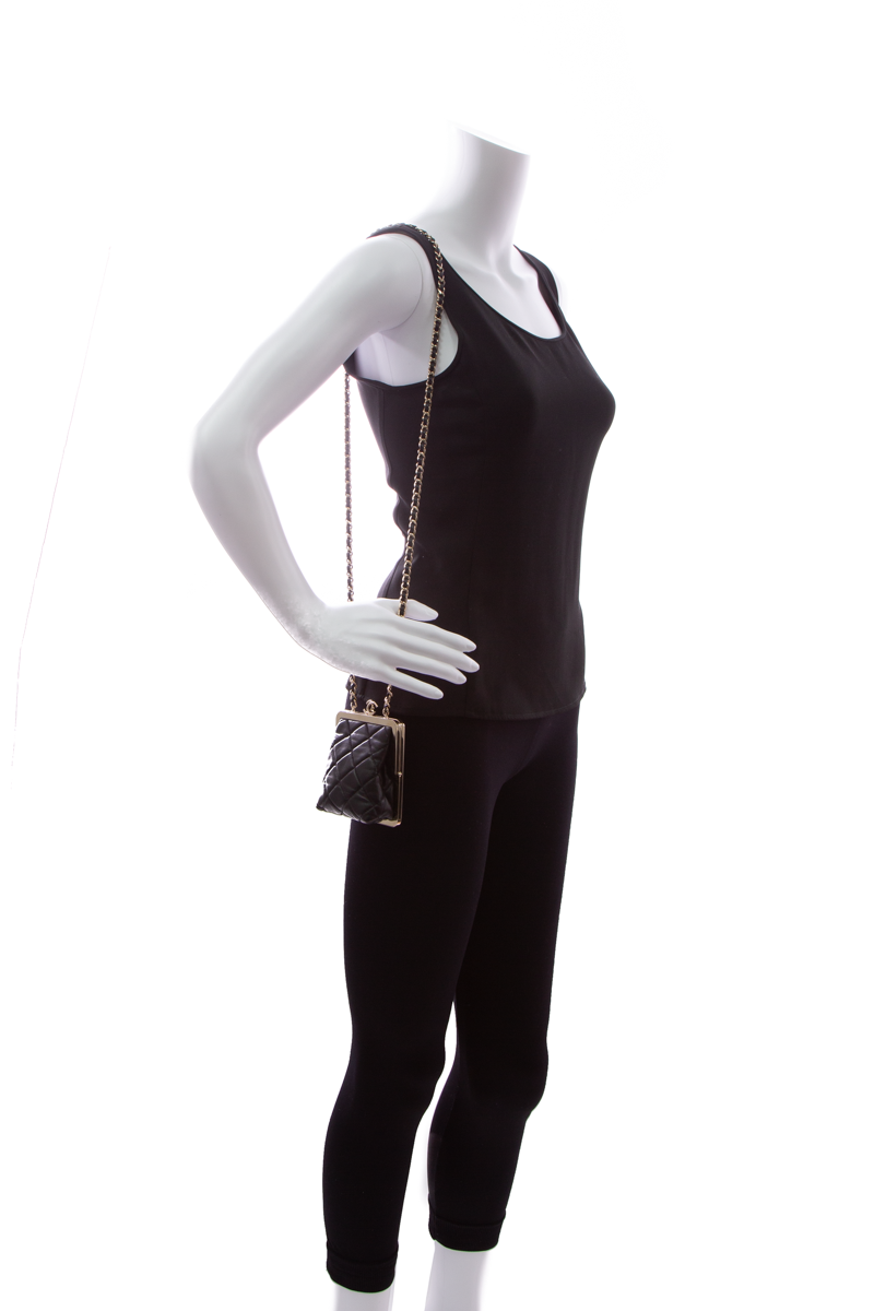 Chanel Plexi Quilted CC Clutch