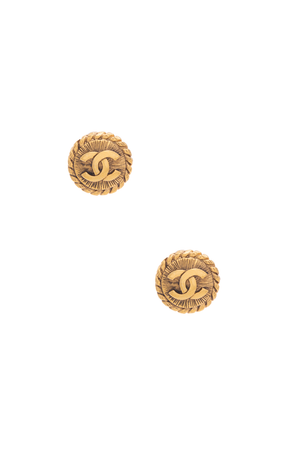 Chanel Vintage Round CC Earrings