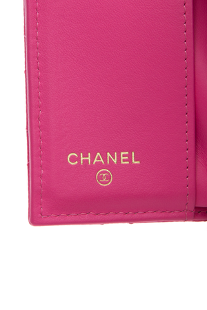 Chanel Pink Caviar Compact Wallet 