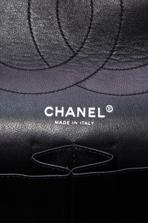 Chanel Black Shiny Reissue Dbl Flap