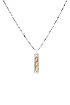 David Yurman Sculpted Bar Pendant Necklace