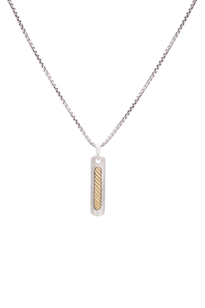 David Yurman Sculpted Bar Pendant Necklace