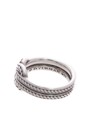 David Yurman Silver Sculpted Knot Mens Ring - Size 11.5